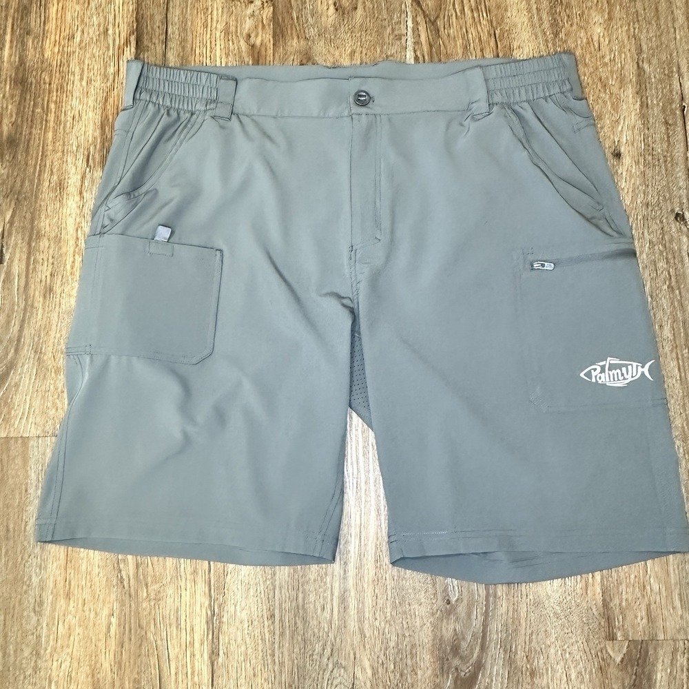 Palmyth Men's Fishing Cargo Shorts 2XL Sage Green Quick Dry Utility Outdoor 11"